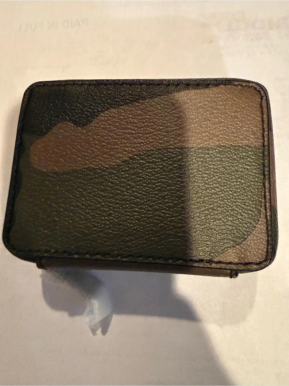 Vintage Coach Men's Camouflage Leather Zip Medicine Case